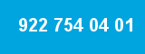922 754 04 01 922 754 04 01